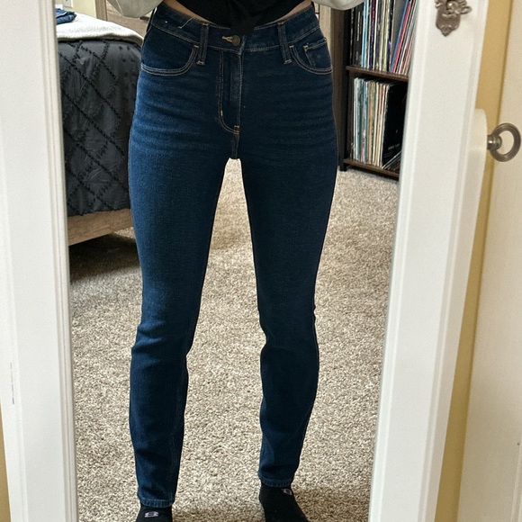 Abercrombie & Fitch Denim - Abercrombie & Fitch Deep Indigo High-Rise Skinny Jeans